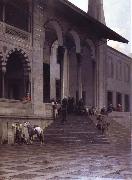 The Door of the Yeni-Djami Mosque in Constantinople Alberto Pasini